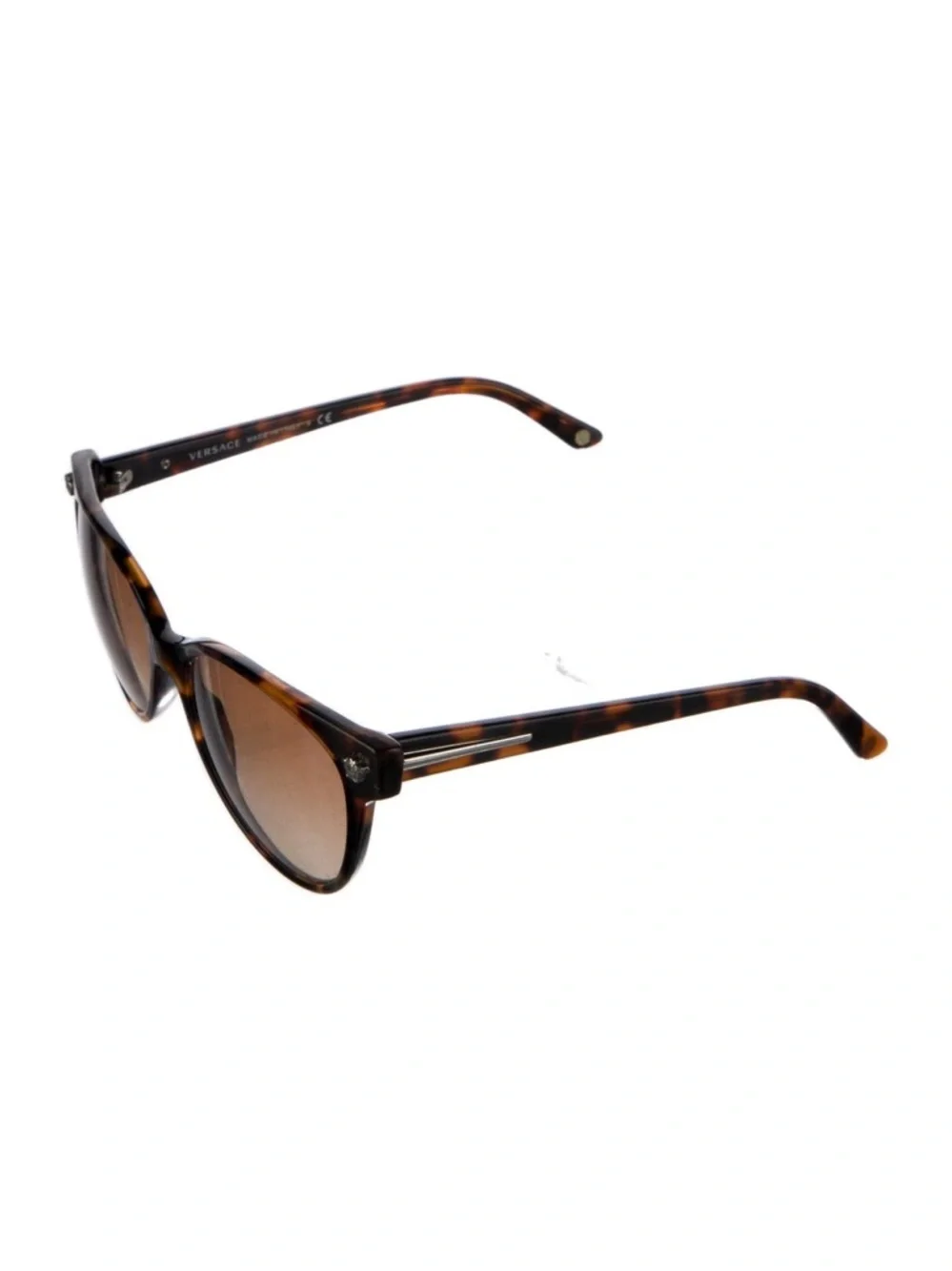Versace Women's Tortoiseshell Sunglasses with Brown Gradient Lenses - Picture 3 of 8